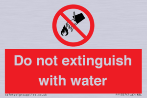 Do not extinguish with water
